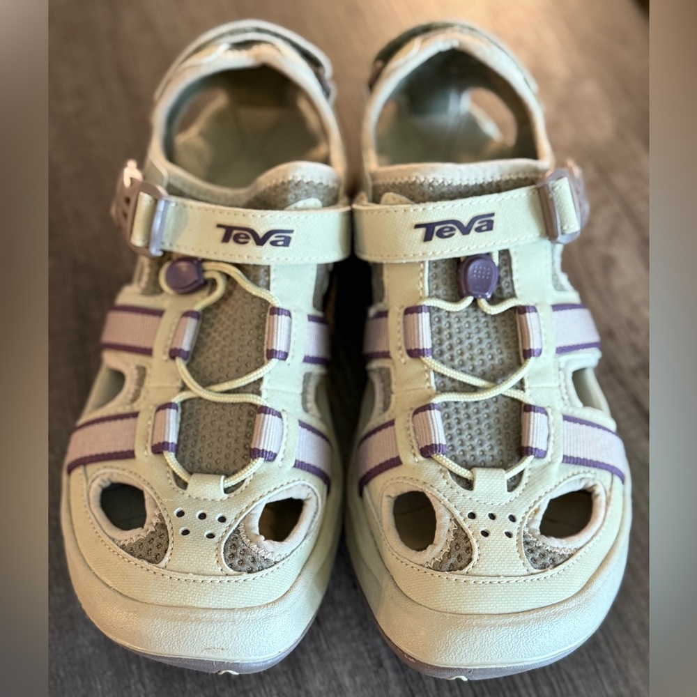 Teva Women's Sandals - Cream and Purple